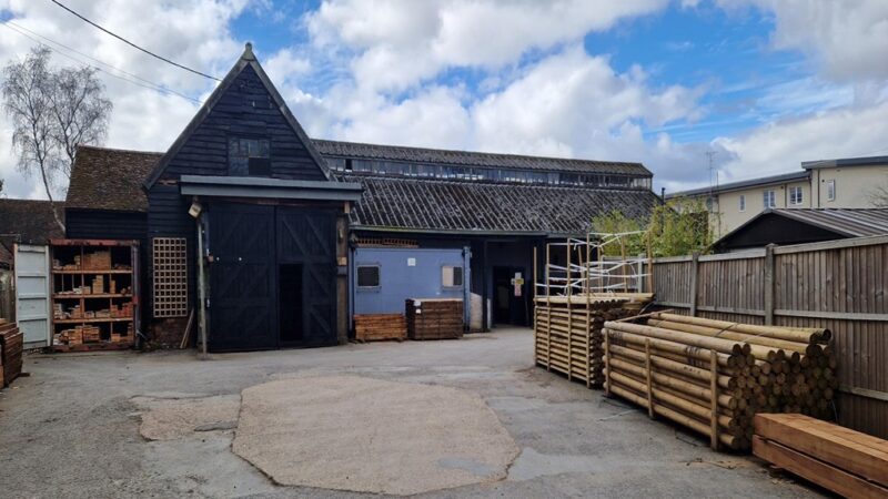 Storage yard and buildings