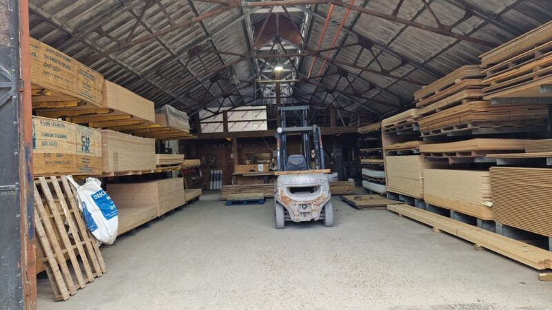 Storage yard and buildings